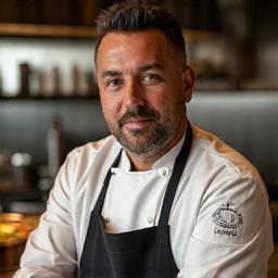 Chef Marco De Luca in the kitchen